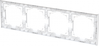 ABB 4 set frame, white matt Busch-art linear 1724-44M-500 2CKA001754A4866 | Elektrika.lv